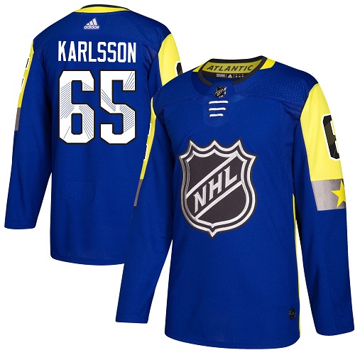 Adidas Senators #65 Erik Karlsson Royal 2018 All-Star Atlantic Division Authentic Stitched Youth NHL Jersey - Click Image to Close